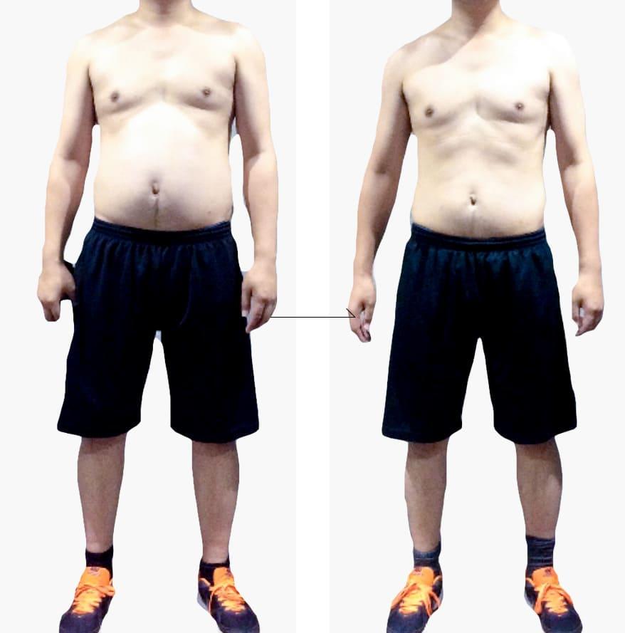ボディメイク実績 CASE4 ダイエット（38歳 男性）のビフォーアフター
